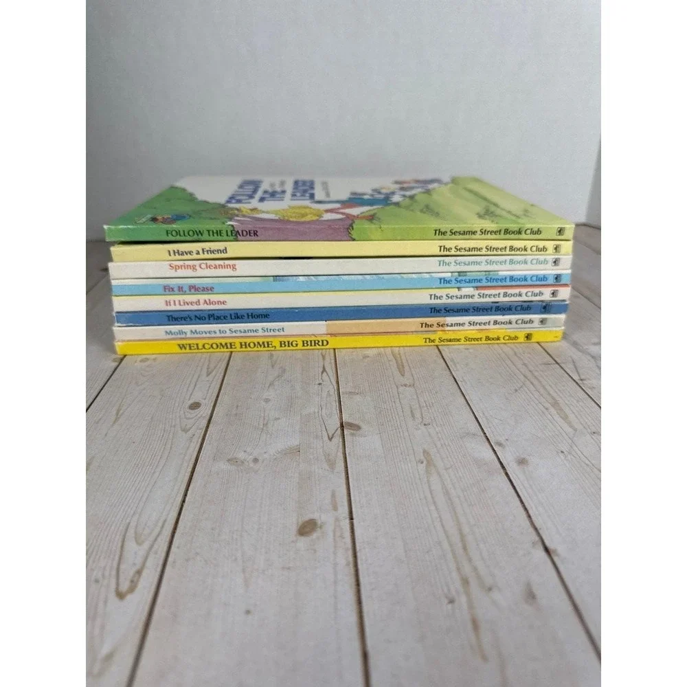 Vintage Sesame Street Book Club Lot 8 Big‎ Bird Friendship Stories 1980s